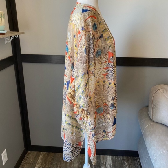 UMGEE womans dolman open cardigan short sleeve size S/M lightweight print - Picture 6 of 16